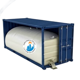 Flexitank in a 20 ft container with the Nasim Chemical label