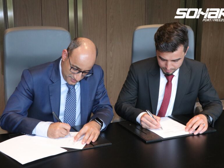 Both parties signing the partnership agreement