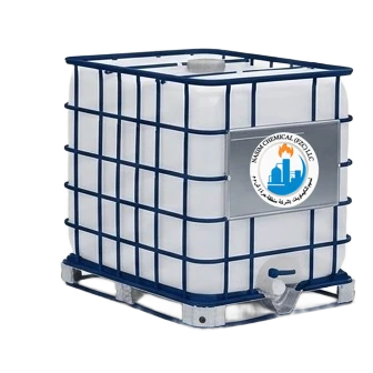 حاوية IBC تحمل شعار نسيم للكيماويات على لوحتها